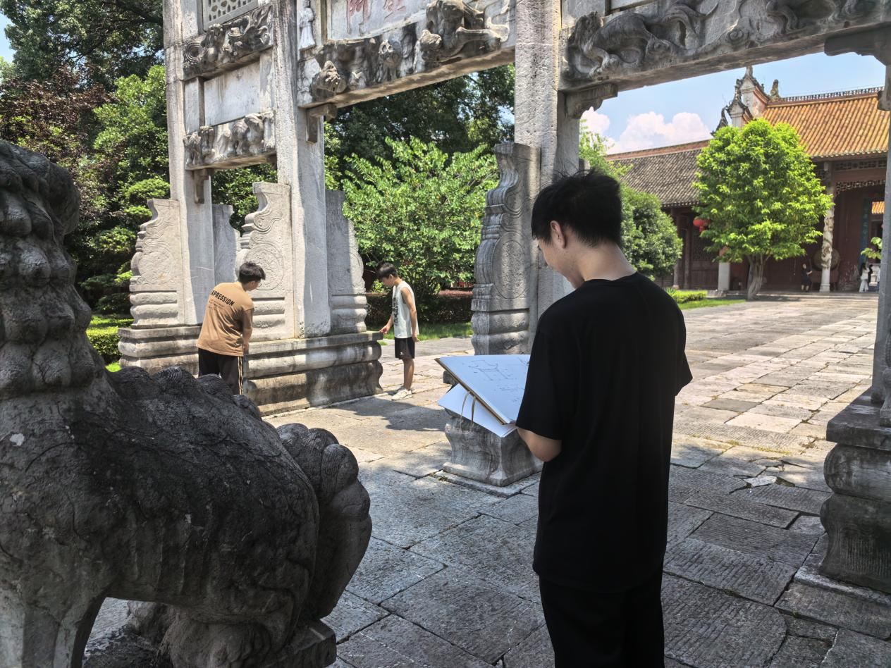 長沙理工師生赴寧遠(yuǎn)文廟開展古建筑測繪實(shí)習(xí)