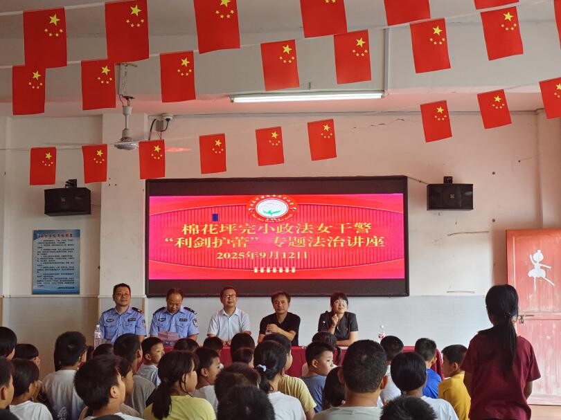 宁远棉花坪瑶族乡：“利剑护蕾”宣传进校园