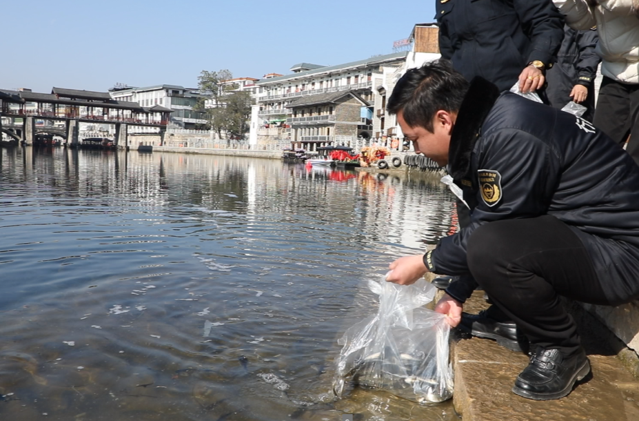 宁远开展非法捕捞生态环境损害赔偿增殖放流活动