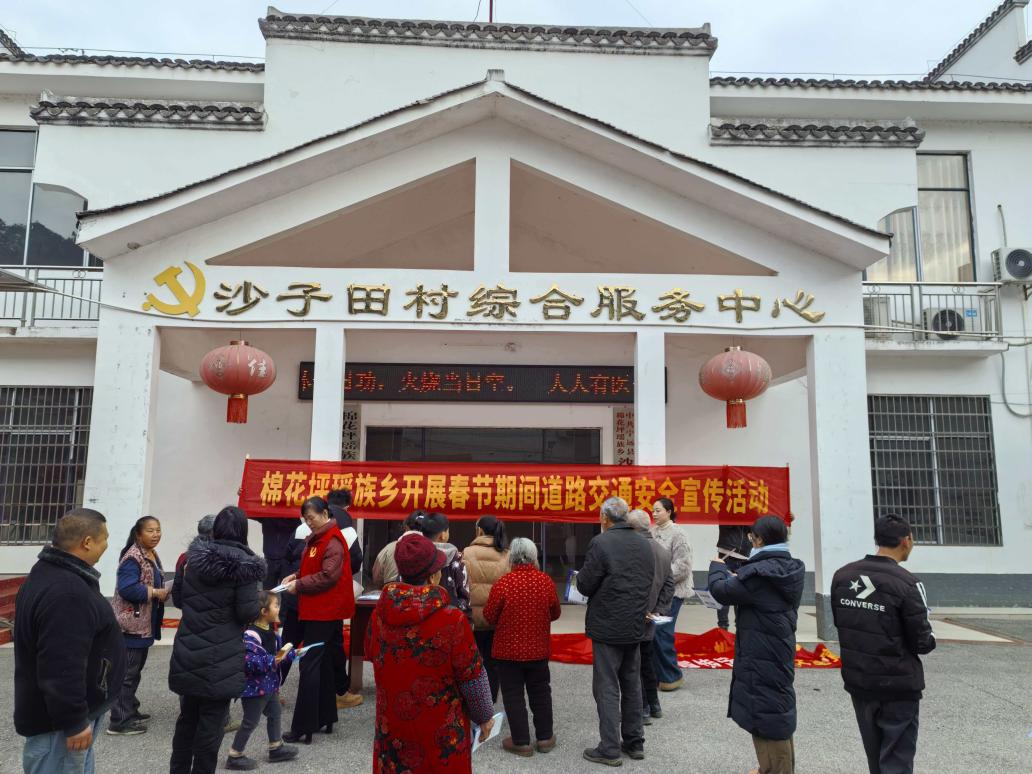 宁远县棉花坪瑶族乡：春节交通安全宣传进乡村