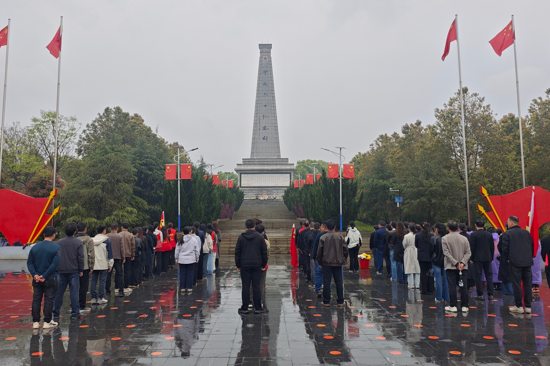 宁远县水市镇举行清明祭英烈活动