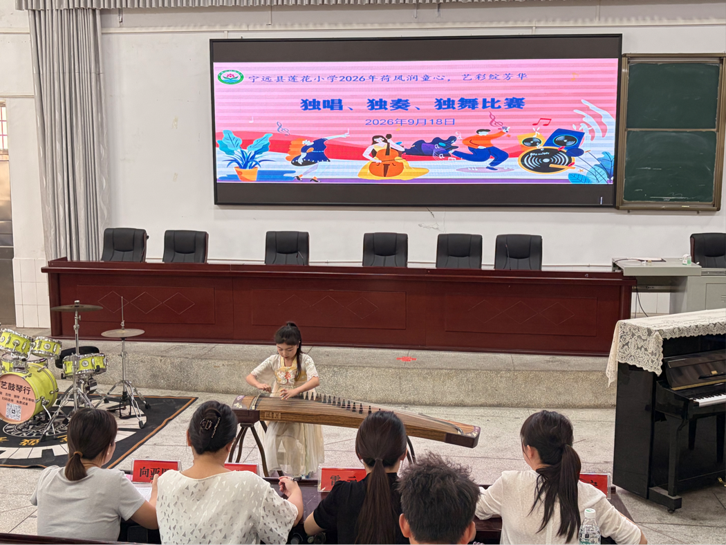 宁远县莲花小学举办“三独”比赛